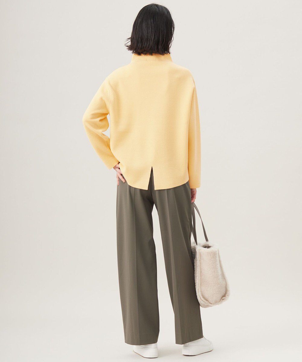 自由区 【セットアップ対応・洗える】ウールミラノボトルネック ニット 