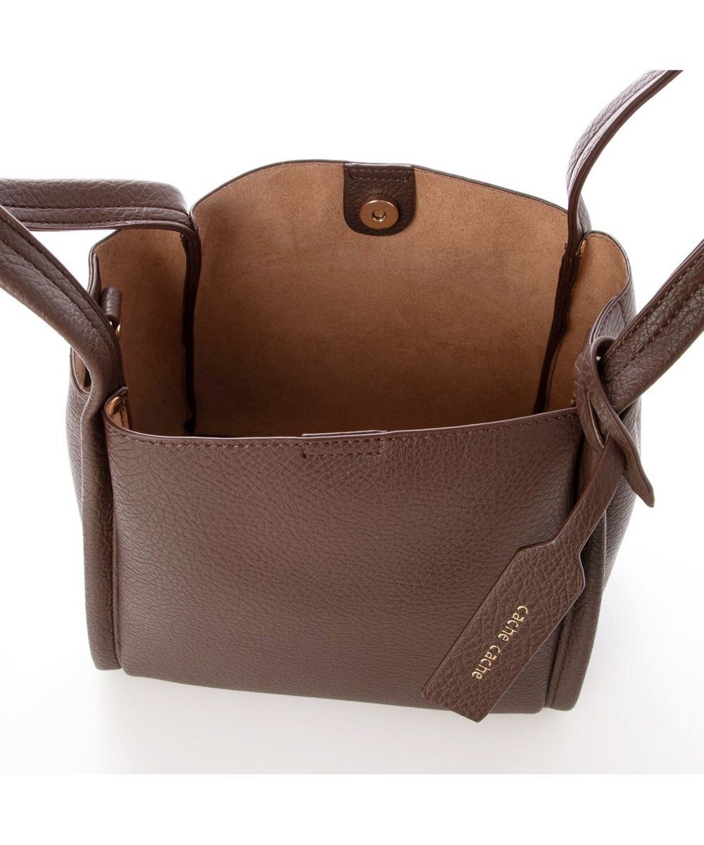 UNBILLION カシュカシュ cachecache / ミニショルダー付きソフトレザー調ミニトートバッグ 