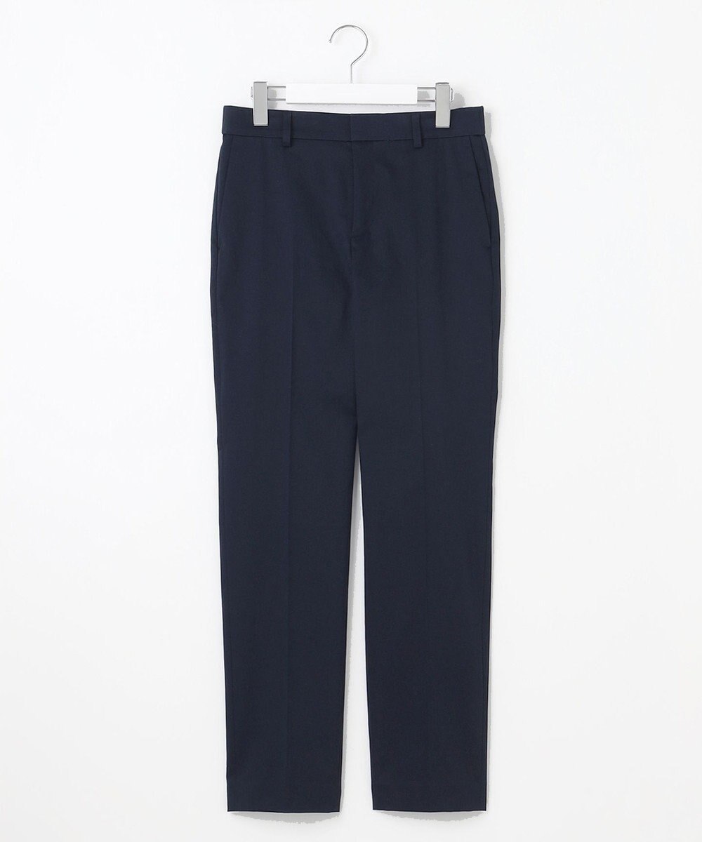 自由区 【接触冷感・洗える】コットンサテンストレッチテーパード パンツ 