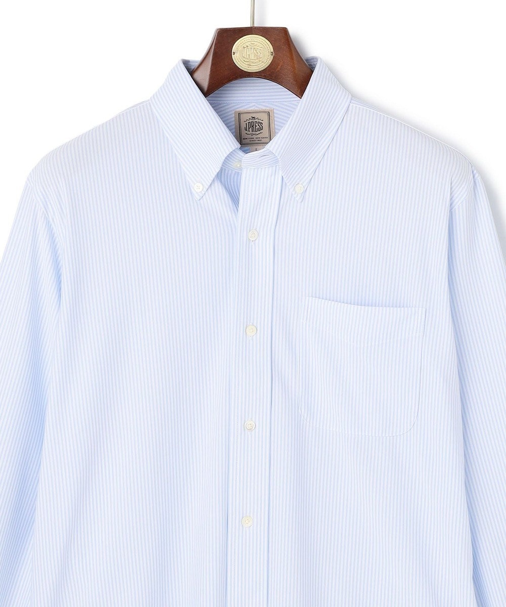 J.PRESS MEN 【接触冷感 / 吸水速乾 / UVカット / 高通気性】【SMART TECH】 ロンドンストライプ ジャージーシャツ 