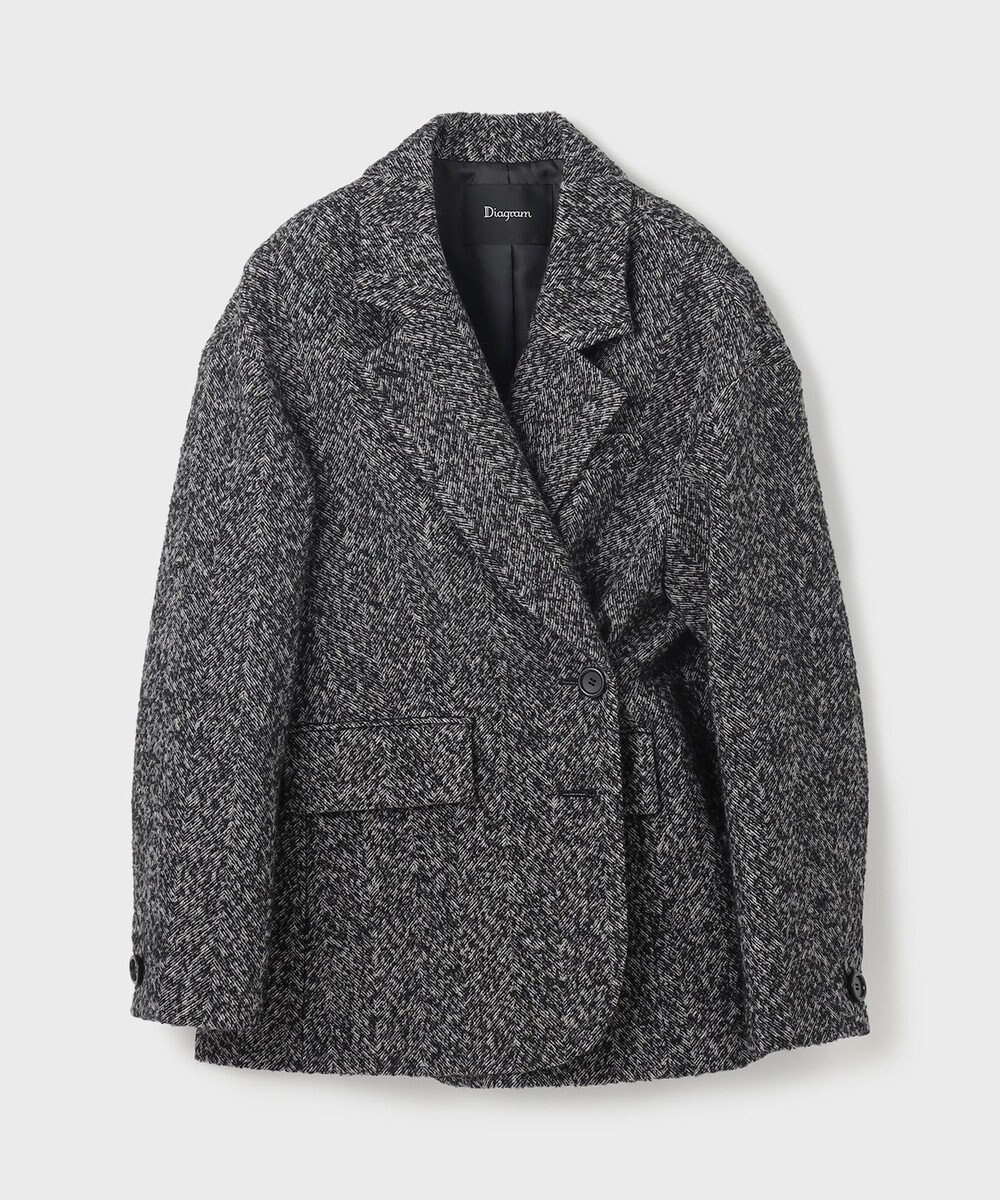 GRACE CONTINENTAL ヘリンボーンツイードジャケット 