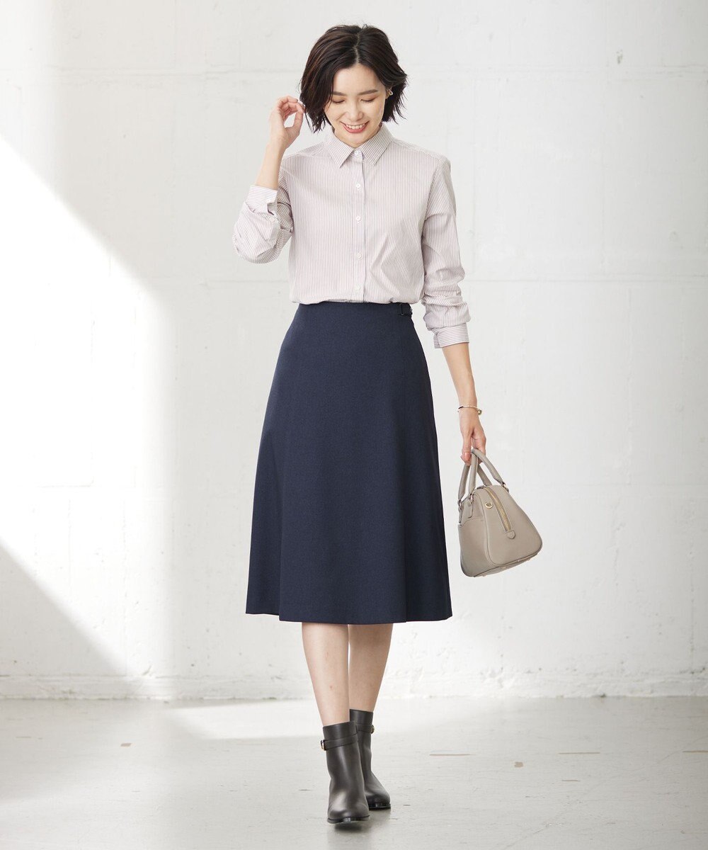 J.PRESS LADIES S 【洗える】LANATEC シャークスキン&ヘリンボーン スカート 