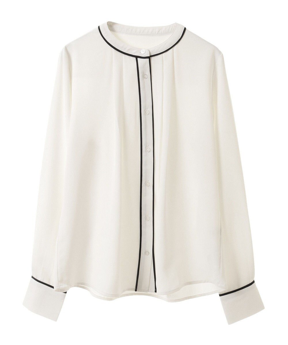 earth music&ecology バイカラータックブラウス 