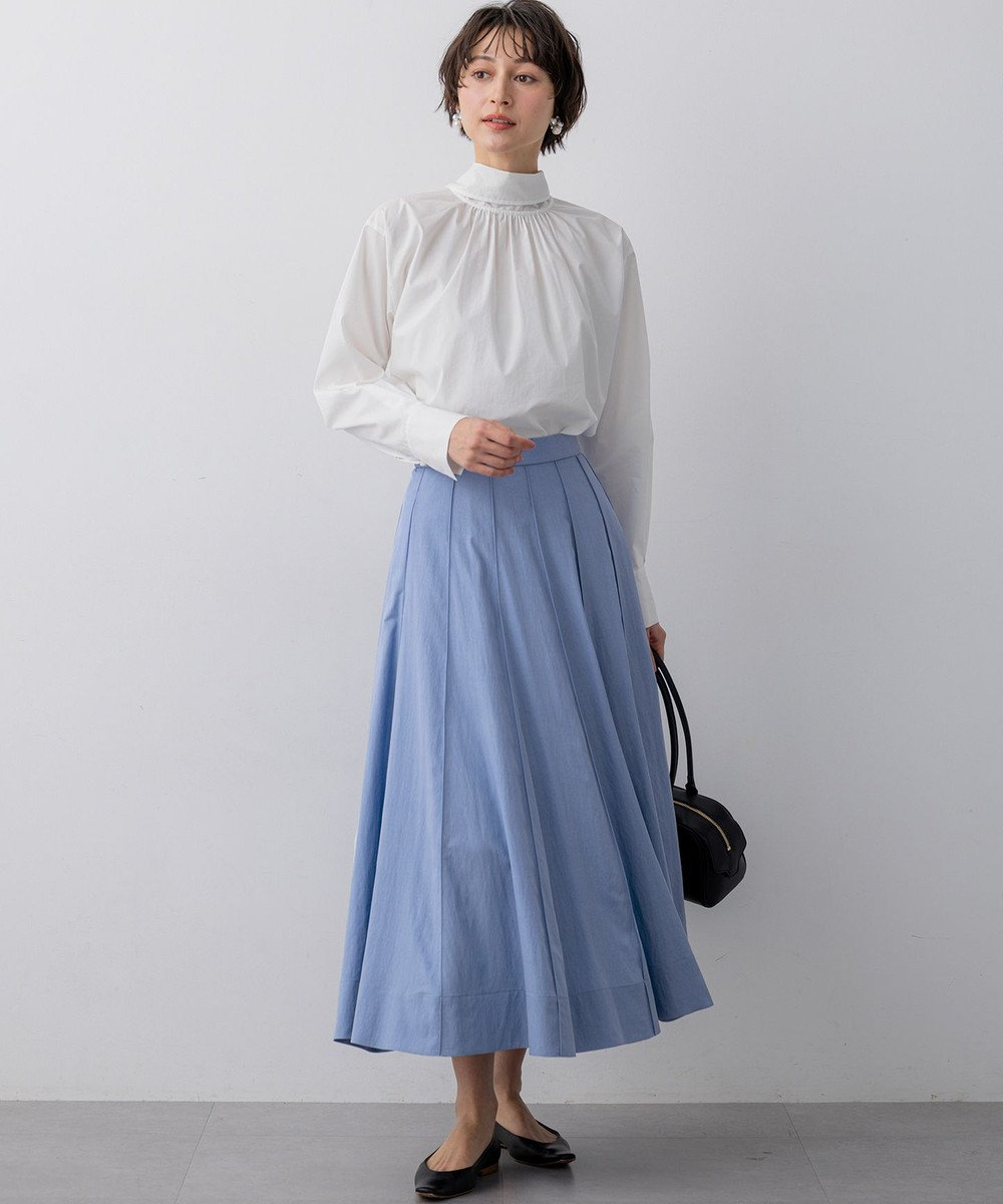 23区 L 【先行予約】マットライトタフタ フレアスカート 
