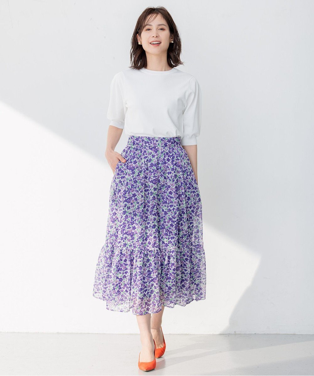 組曲 【23SS】ヴィンテージフラワープリント スカート 