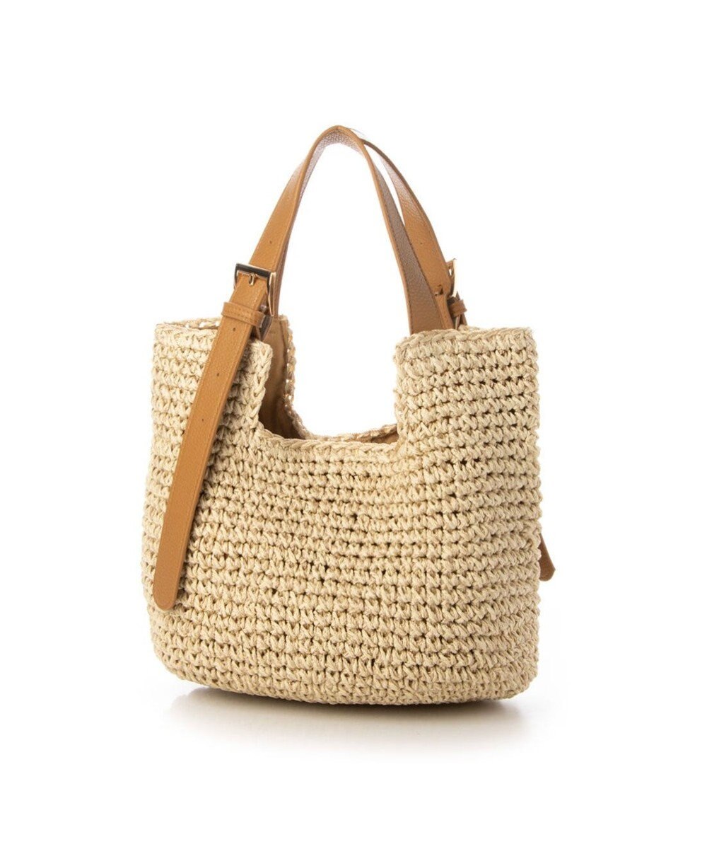 UNBILLION cachecache ベルトハンドルベーシック手編みトートバッグ 