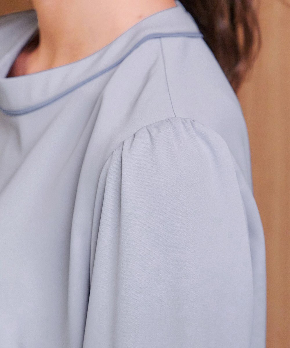 Tiaclasse 【2WAY・洗える】取り外し可能な​配色パイピングボウタイブラウス 