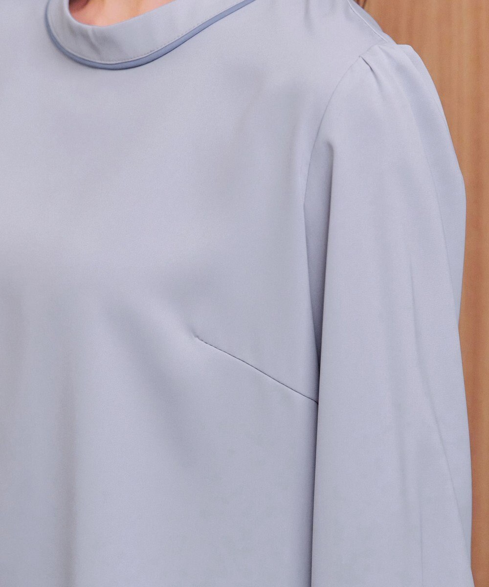 Tiaclasse 【2WAY・洗える】取り外し可能な​配色パイピングボウタイブラウス 