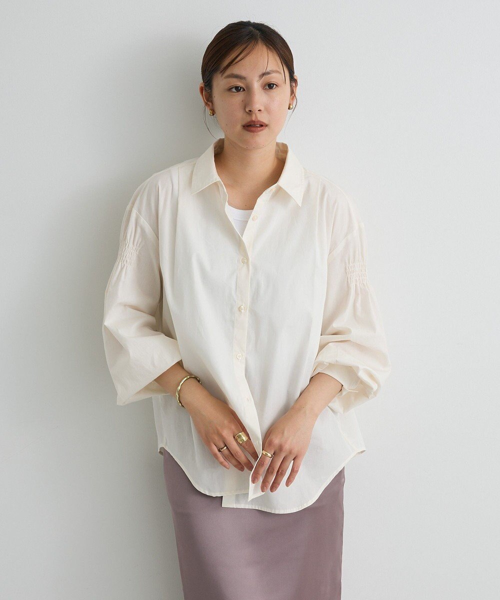 CRAFT STANDARD BOUTIQUE バックデザインレギュラーカラーシャツ 