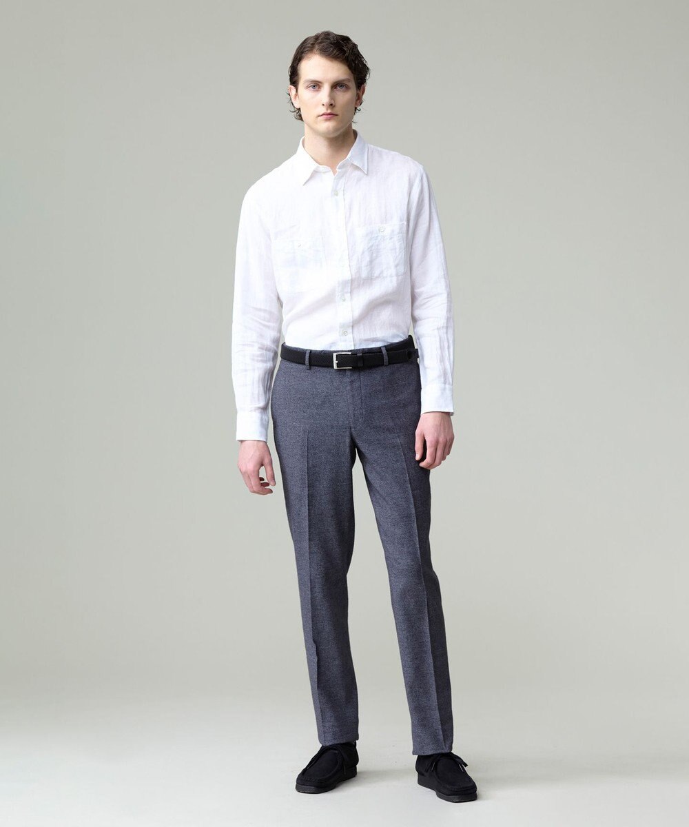 J.PRESS MEN 【ウォッシャブル可】コンフォートストレッチリネン スラックス 