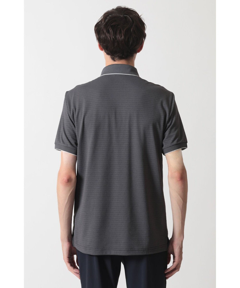 DAKS DAKS GOLF ボーダー冷感リネンミックス 半袖ポロシャツ 