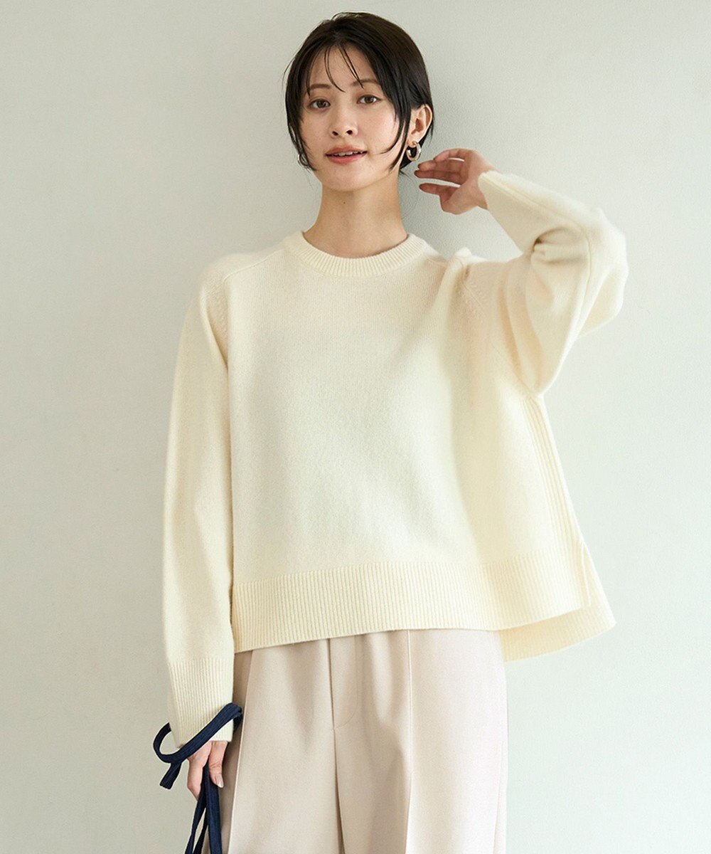 UNFILO カシミヤブレンド クルーネックニット 