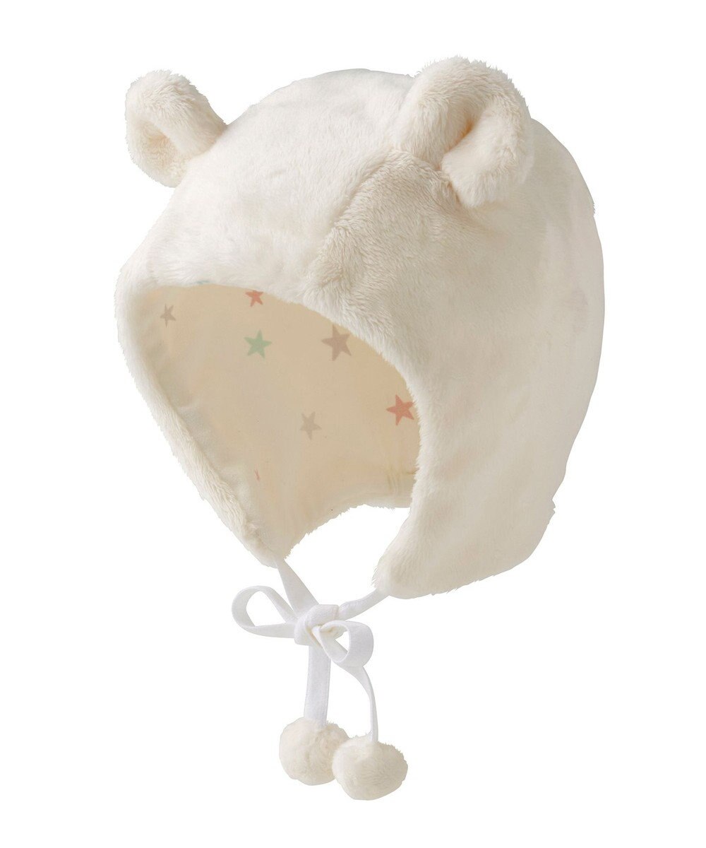 MIKI HOUSE HOT BISCUITS 【ミキハウス】【44-50cm】 マイクロファー フード 