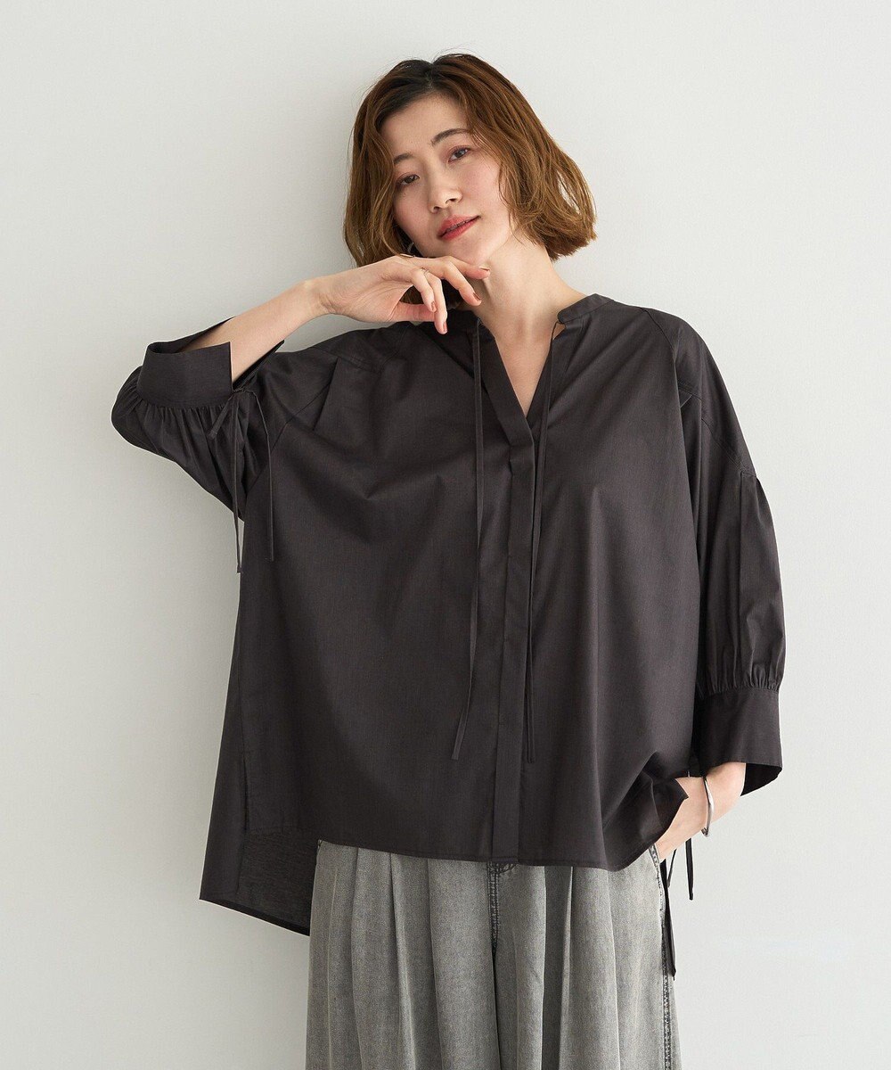 YECCA VECCA 【ORGABITS】5分袖スキッパーシャツ 