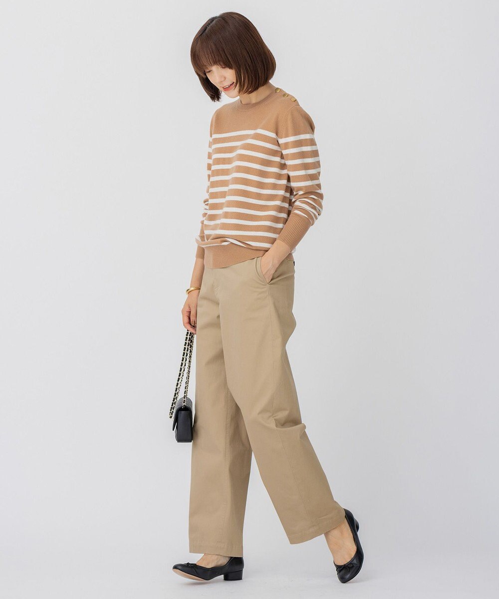 23区 コットンギャバ チノ パンツ 