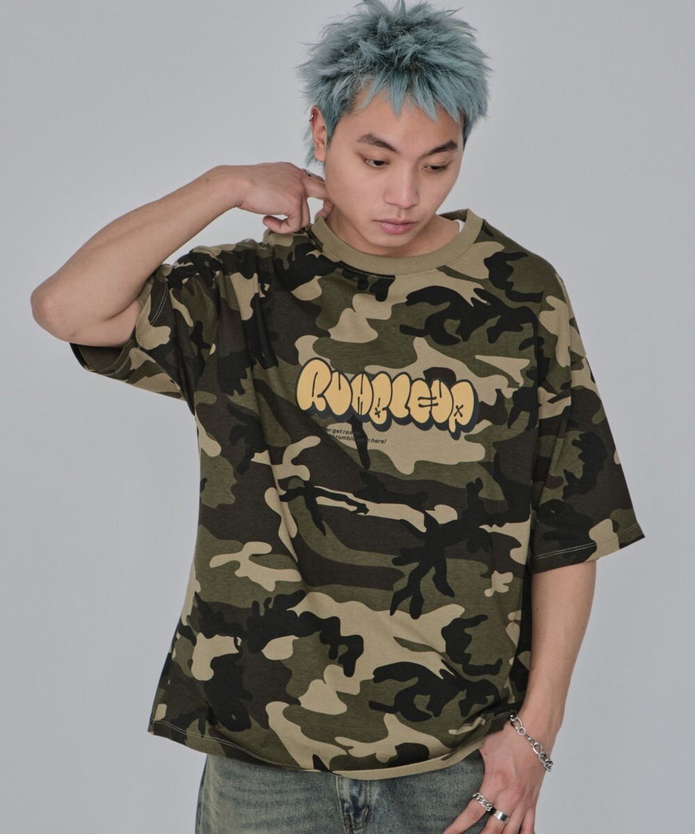 WEGO 【ユニセックス着用ITEM/MLサイズ展開】カモフラグラフィックT（SS） 