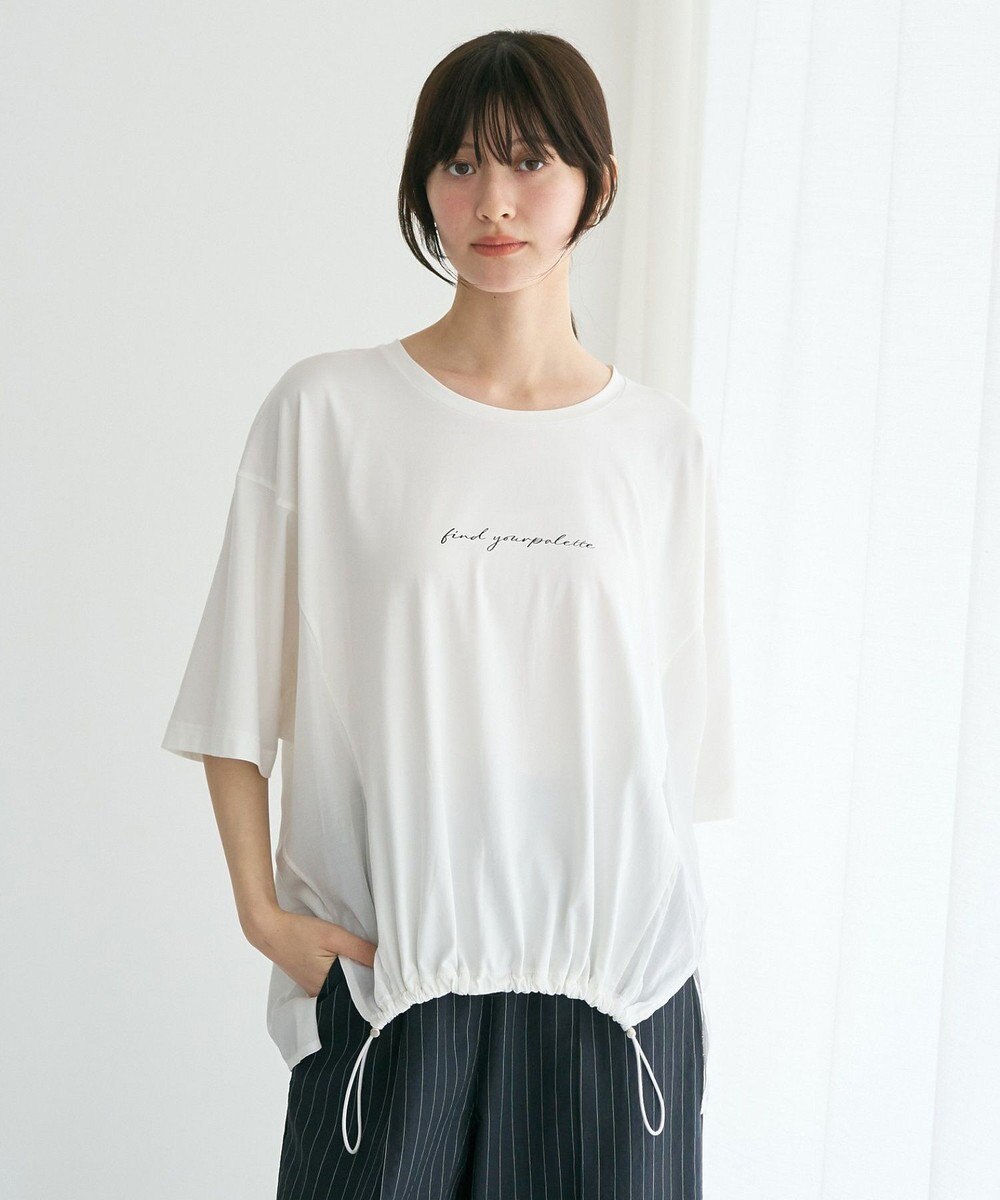 YECCA VECCA 裾ドロストデザインロゴTee 