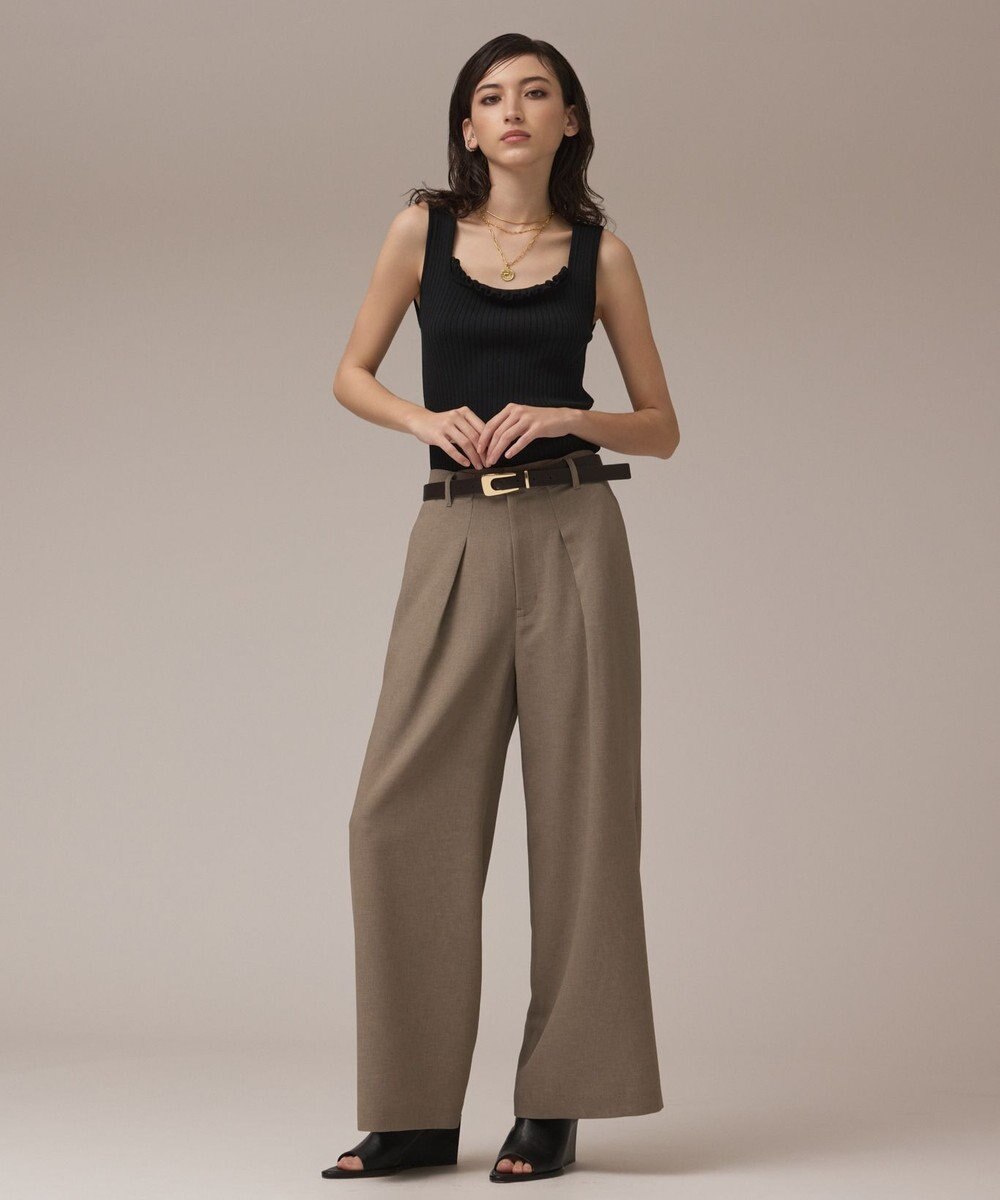 GRACE CONTINENTAL カラミタックワイドパンツ 