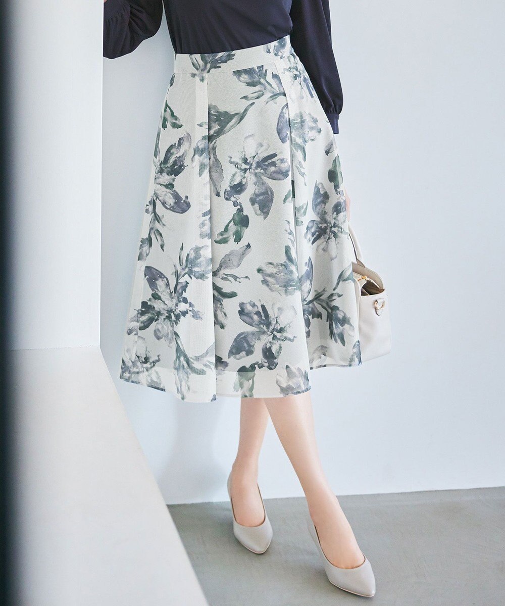 洗える】メッシュフラワープリント スカート / any SiS | ファッション 