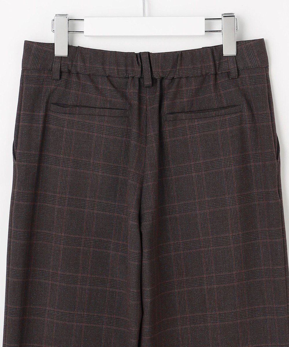 J.PRESS LADIES L アルガンシルク チェック クロップド パンツ 