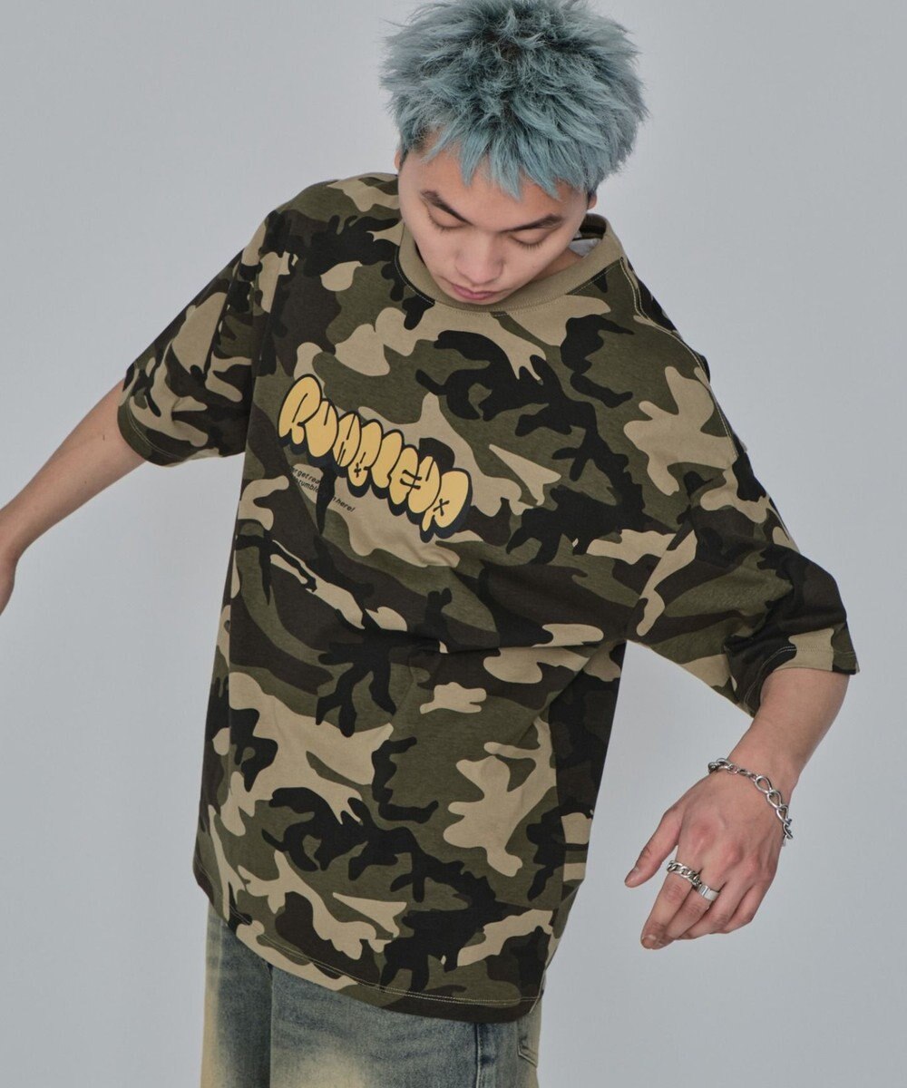 WEGO 【ユニセックス着用ITEM/MLサイズ展開】カモフラグラフィックT（SS） 