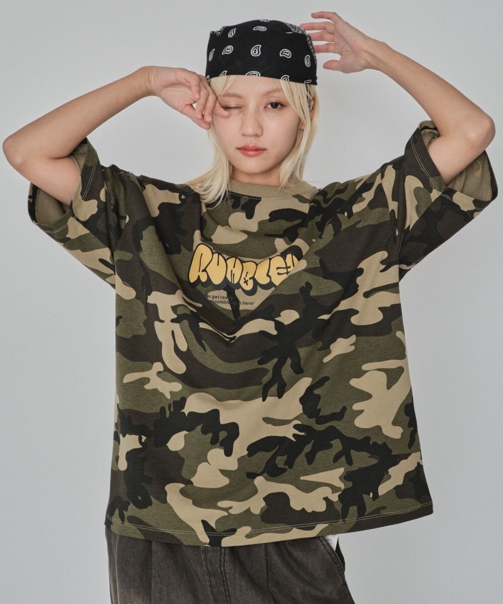 WEGO 【ユニセックス着用ITEM/MLサイズ展開】カモフラグラフィックT（SS） 