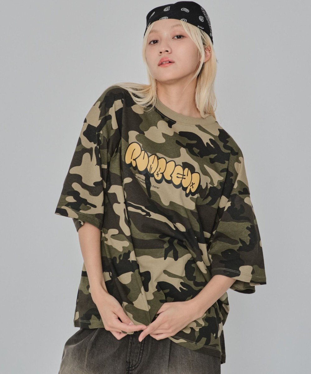 WEGO 【ユニセックス着用ITEM/MLサイズ展開】カモフラグラフィックT（SS） 