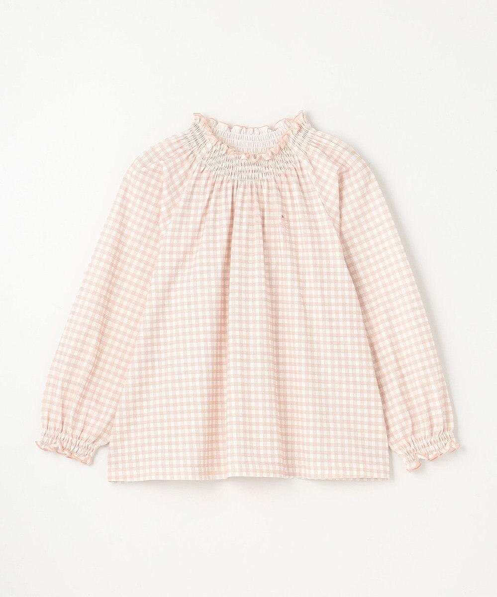 組曲 KIDS 【150-160㎝】シャーリングチェック トップス 