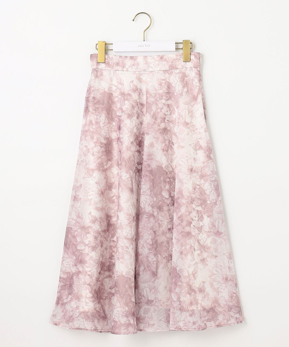 ANY SIS S 【洗える】水彩フラワープリント スカート 