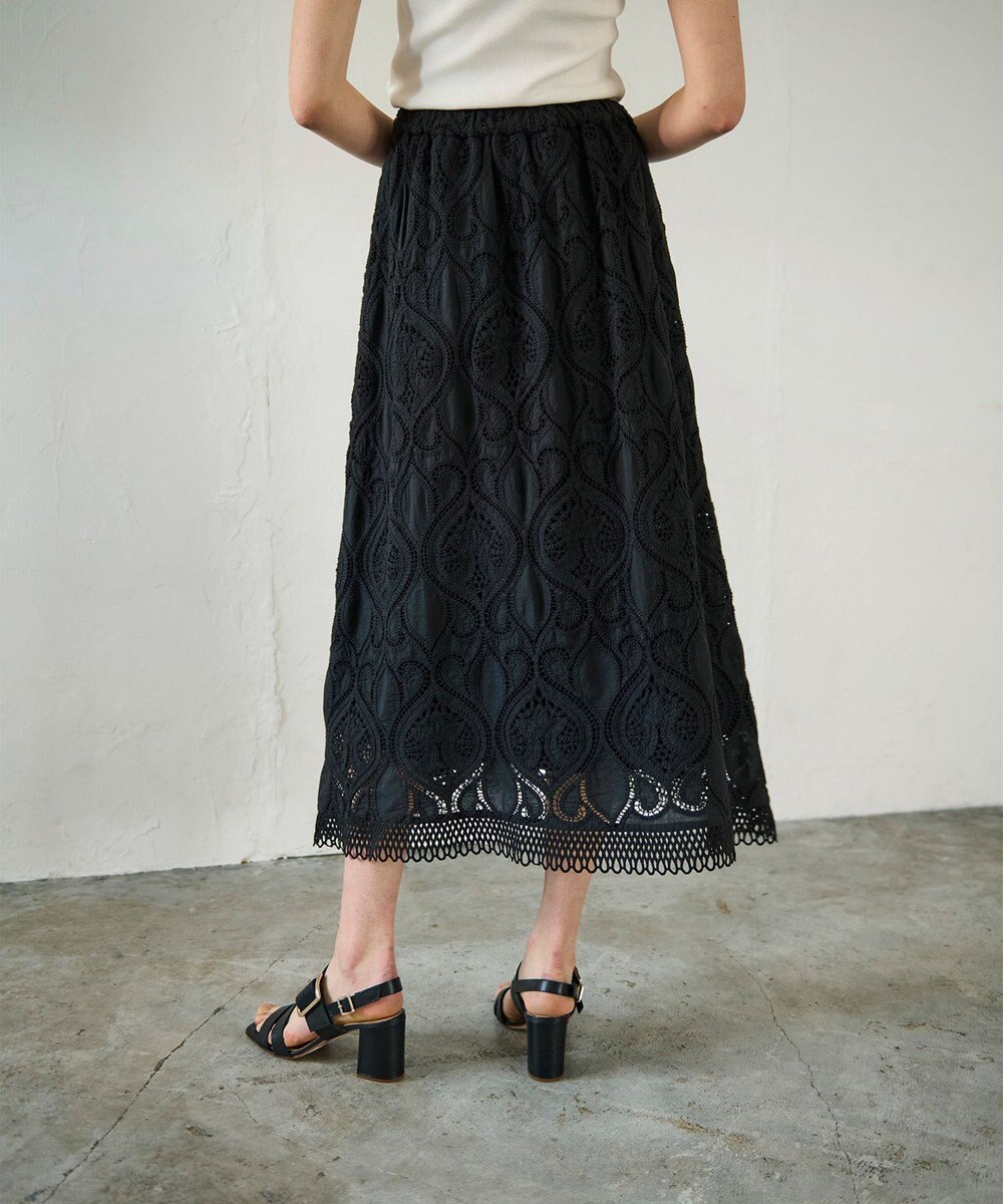 GRACE CONTINENTAL エンブロイダリーロングスカート 