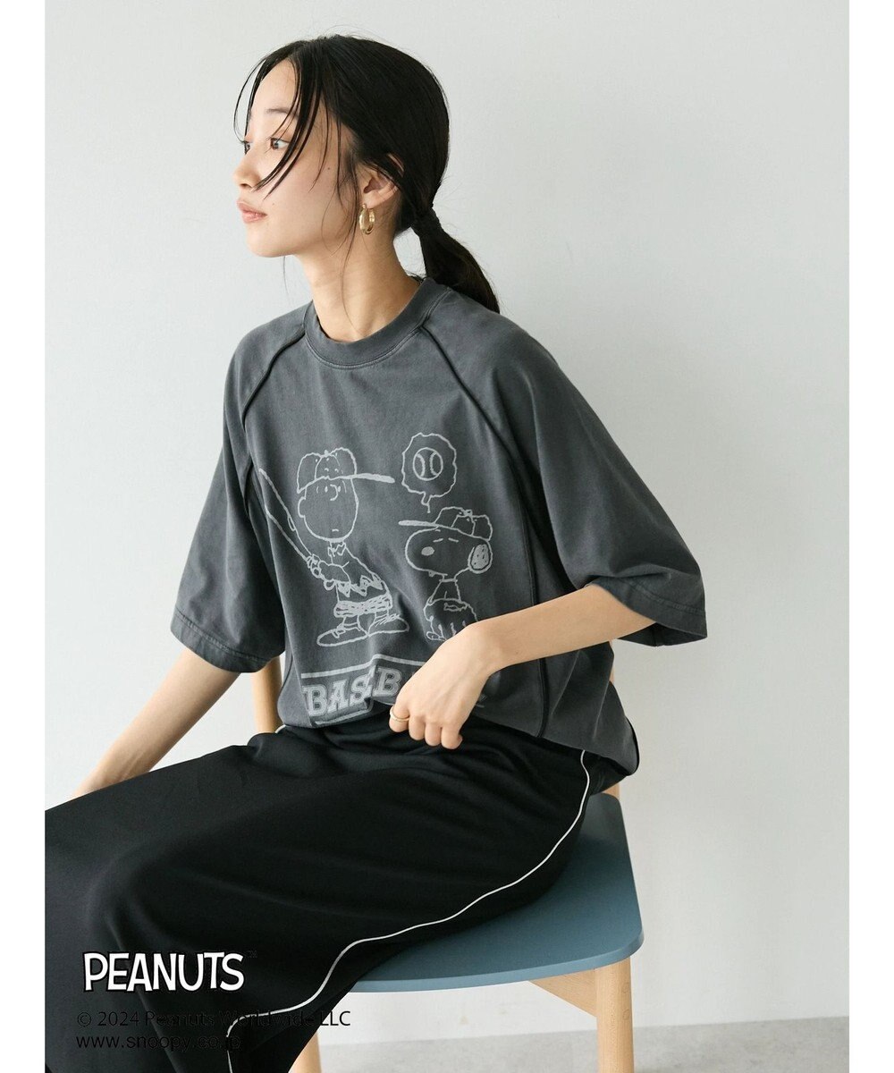 CRAFT STANDARD BOUTIQUE 【ユニセックス】PEANUTS/スヌーピー 切り替えTシャツ 