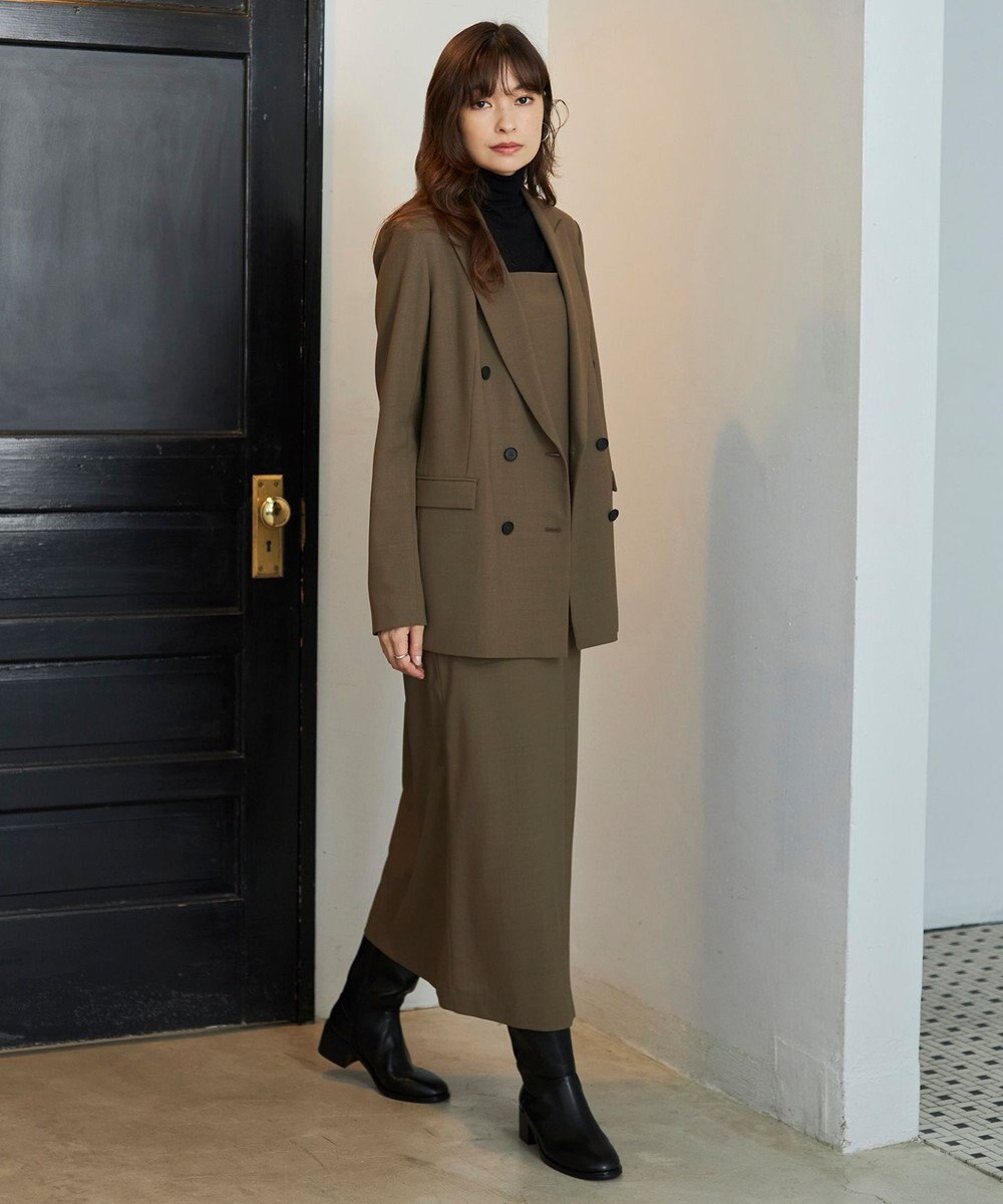 ICB L 【新色追加・洗える】 パウダリーリブ ハイネックプルオーバー 