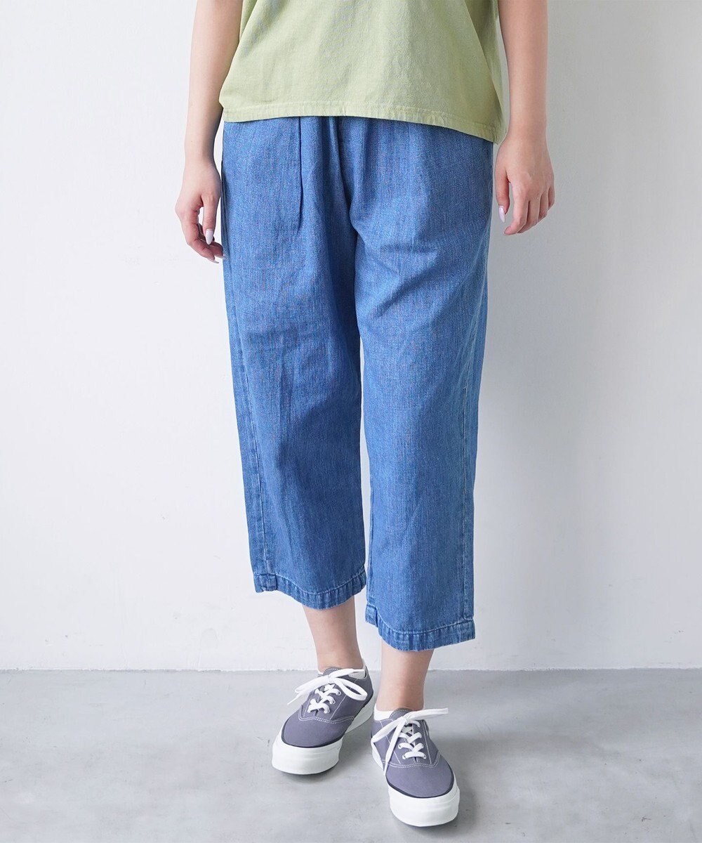 caqu 【洗える/リネン混/涼しい】FS linen cropped tapered pants  クロップド丈イージーパンツ 3years