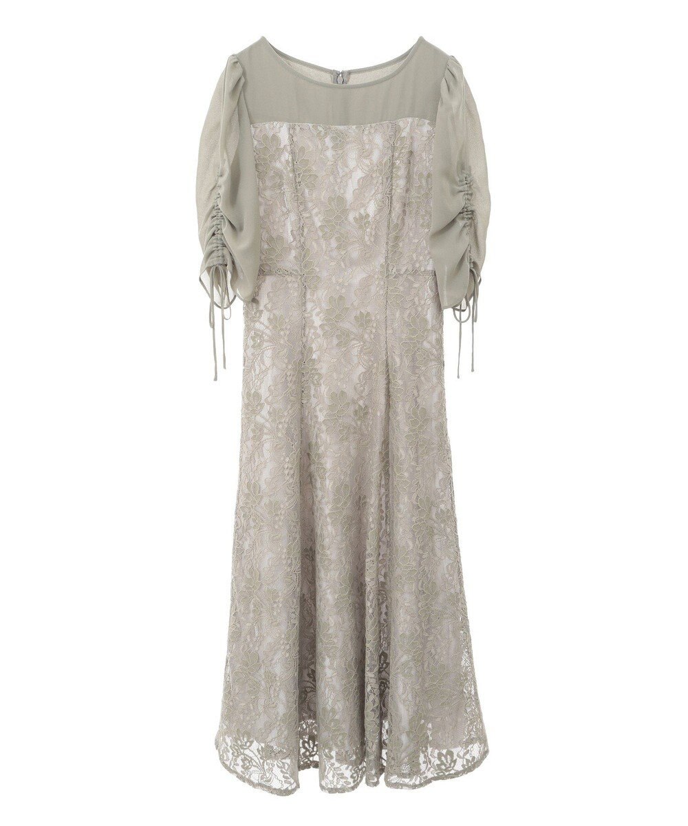 YECCA VECCA レース切替フレアドレス 