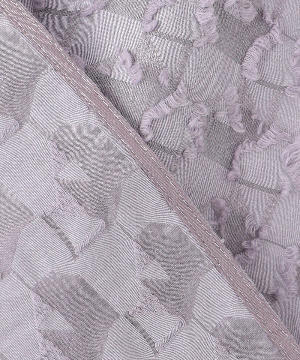 自由区 シアージオメトリックジャカードクロップド丈 ブラウス 