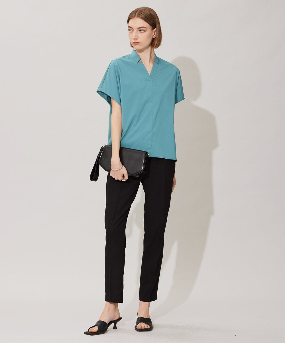 ICB 【接触冷感・UVケア・速乾・洗える】FluidBackSatin ドロストパンツ 