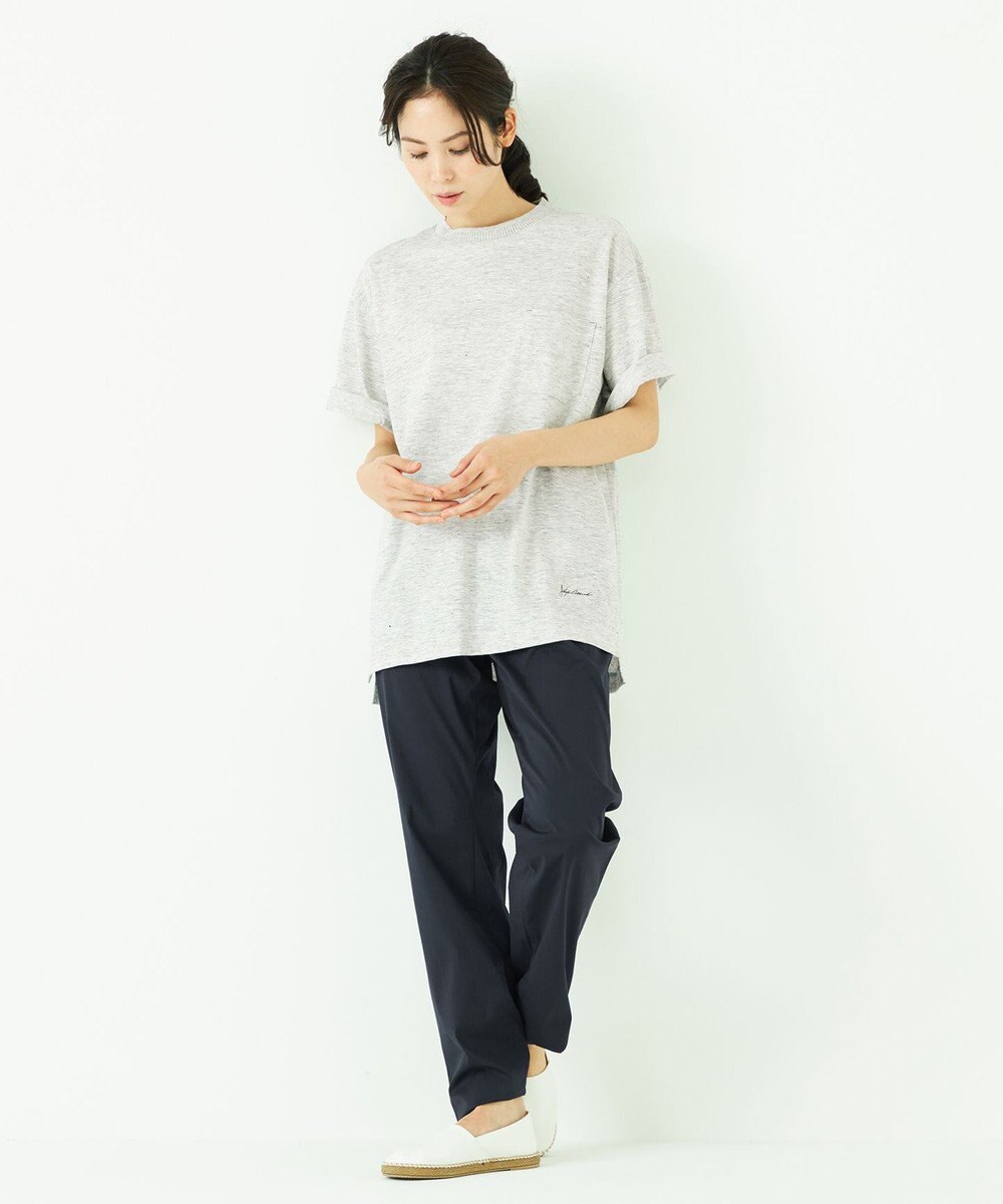 JOSEPH ABBOUD MOUNTAIN 【SPACE】リネンプレーティング天竺 ポケTシャツ 