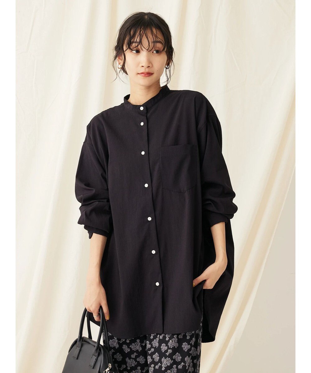 CRAFT STANDARD BOUTIQUE レーヨンデシンバンドカラーシャツ 