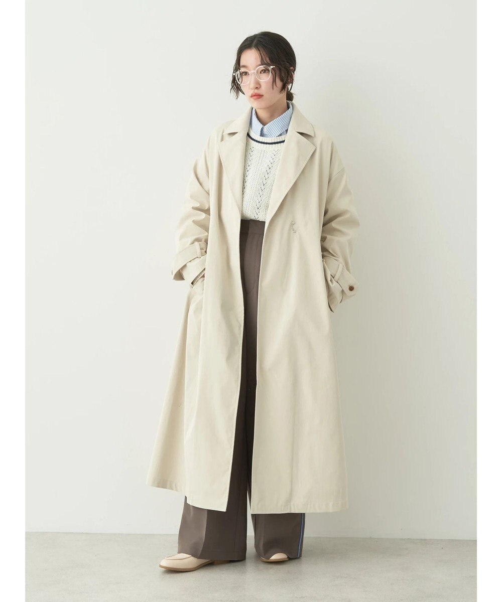 earth music&ecology 着流しロングトレンチ 