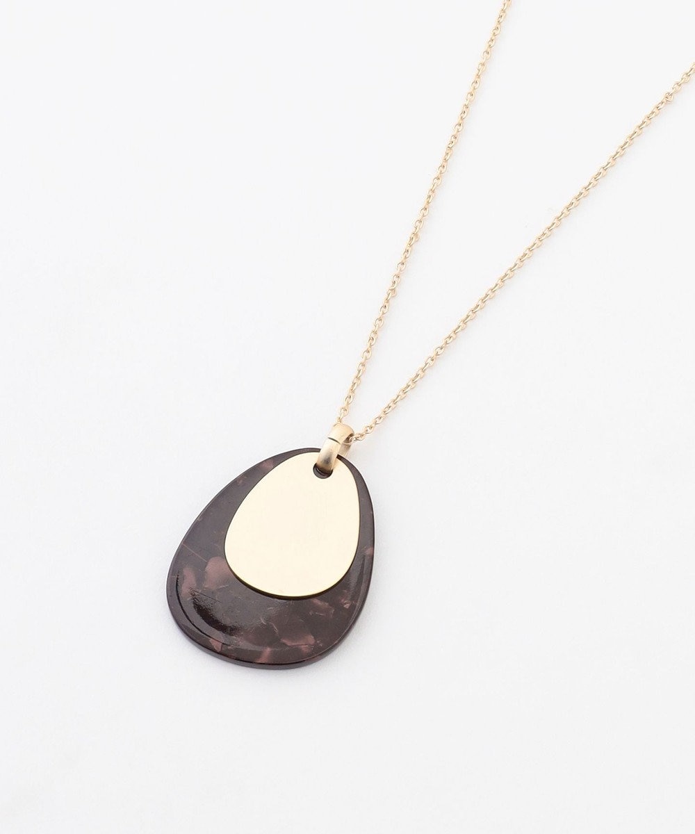 自由区 【SHIHOさん着用・ワンポイントアイテム】オーバルアセチメタル ネックレス 