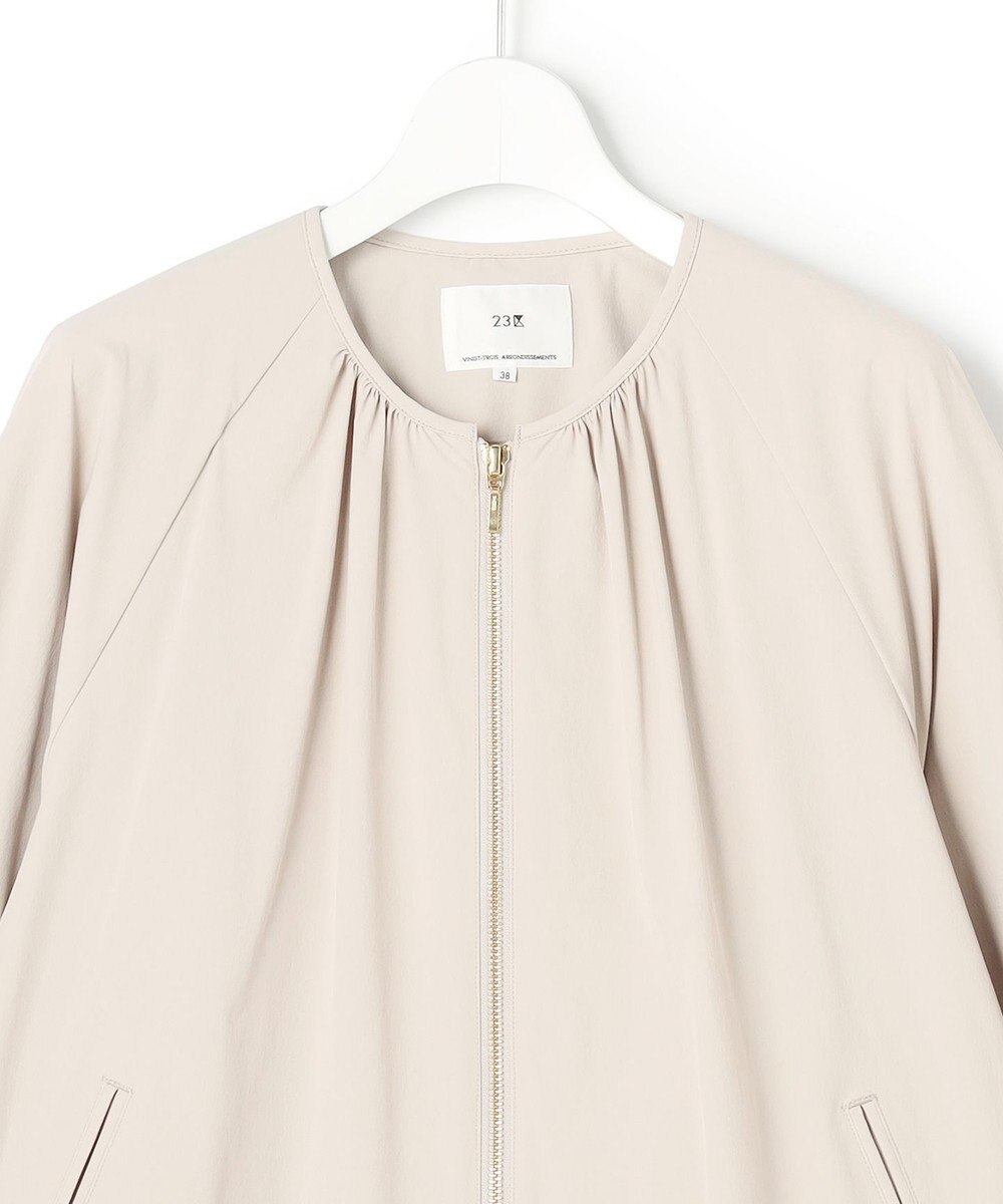 23区 L 【先行予約】2WAYストレッチタフタ ギャザーブルゾン 