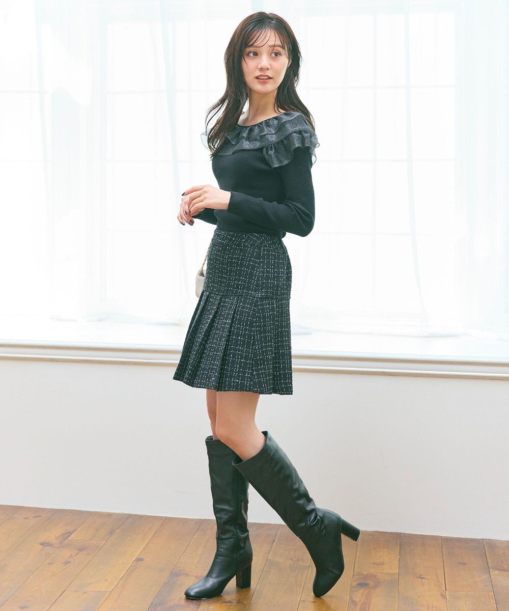 Feroux プリーツミニ スカート 