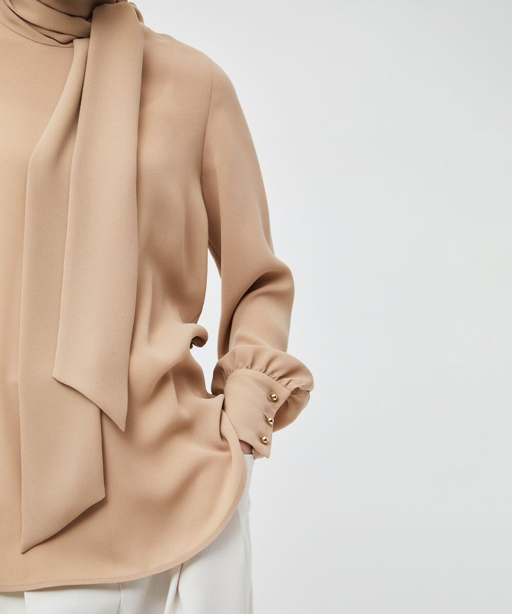 BEIGE， 【WEB限定・洗える】STOW / ボウタイブラウス 