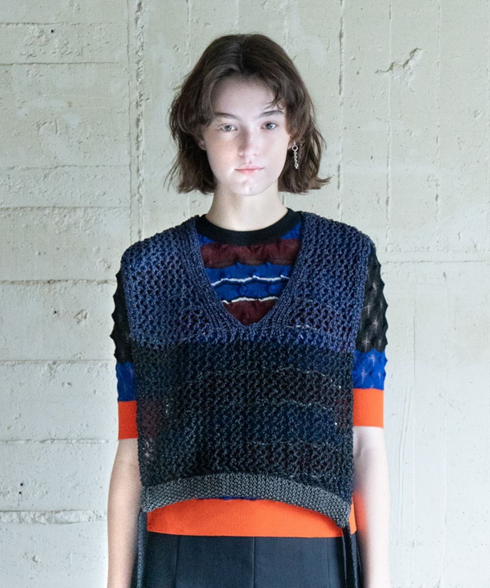 COQ STRATA 和紙ショート丈ベスト 