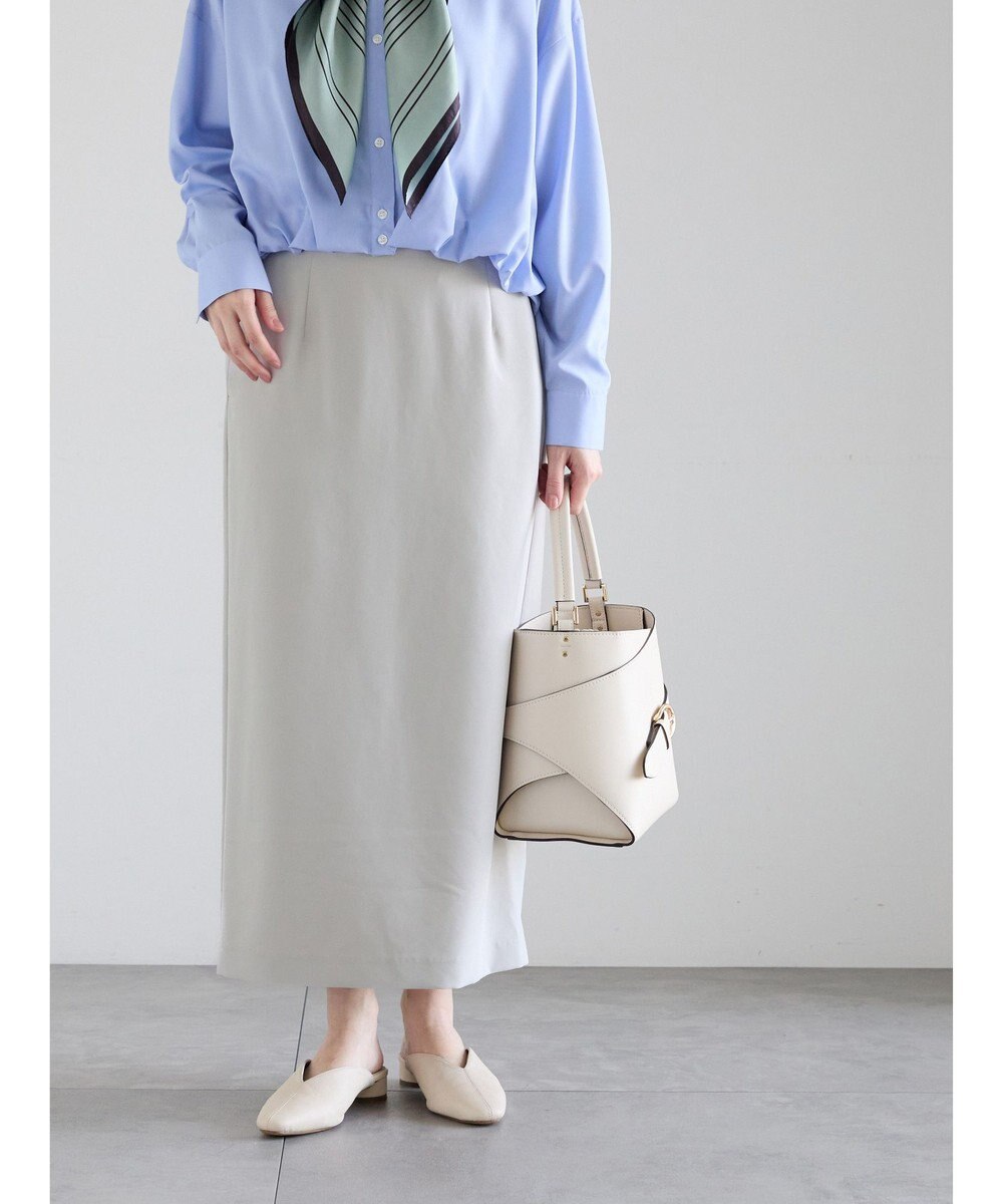 Te chichi 【雑誌掲載アイテム】ダブルクロスイージーナロースカート 