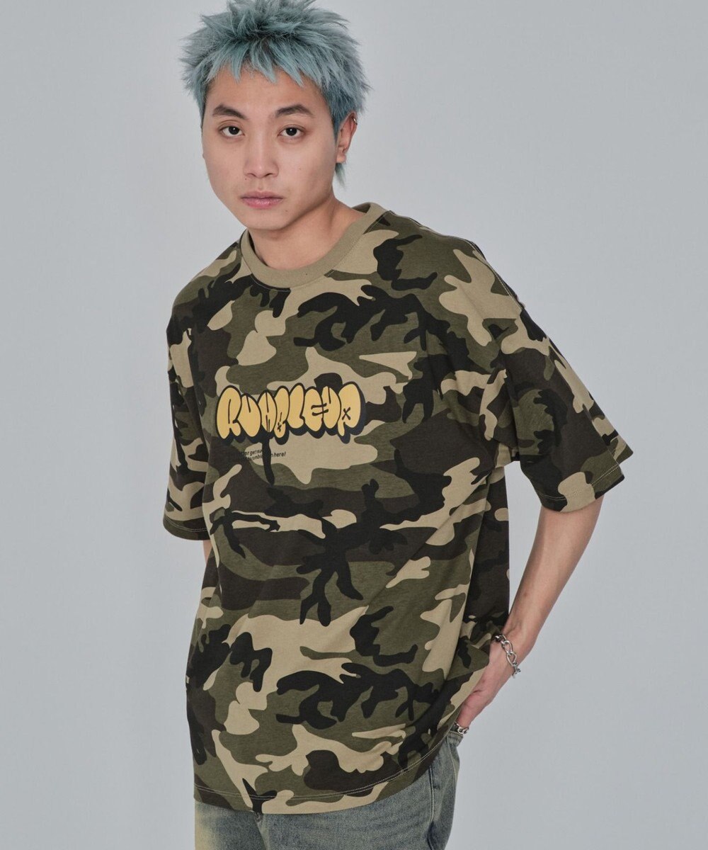 WEGO 【ユニセックス着用ITEM/MLサイズ展開】カモフラグラフィックT（SS） 