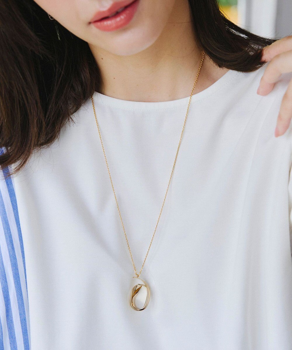 Tiaclasse メタルリボンロールネックレス 