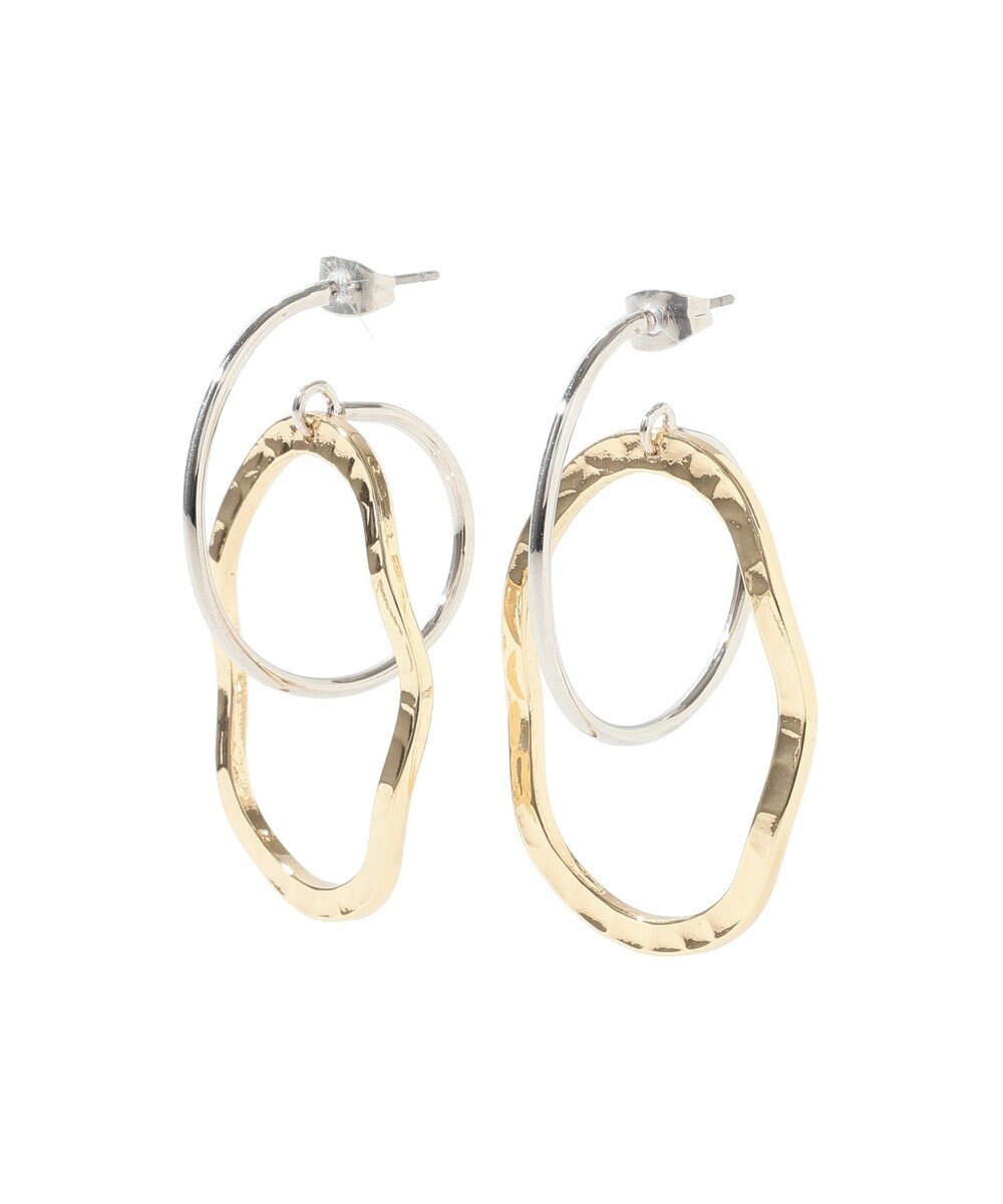 YECCA VECCA オーバルフープピアス 