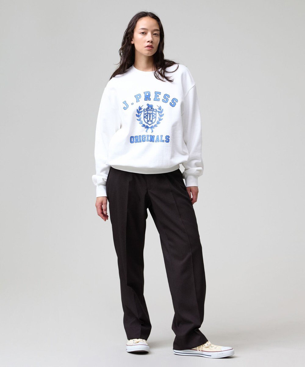 J.PRESS MEN 【J.PRESS ORIGINALS】【UNISEX】Supima Recycle Cotton CREST Logo Sweat 