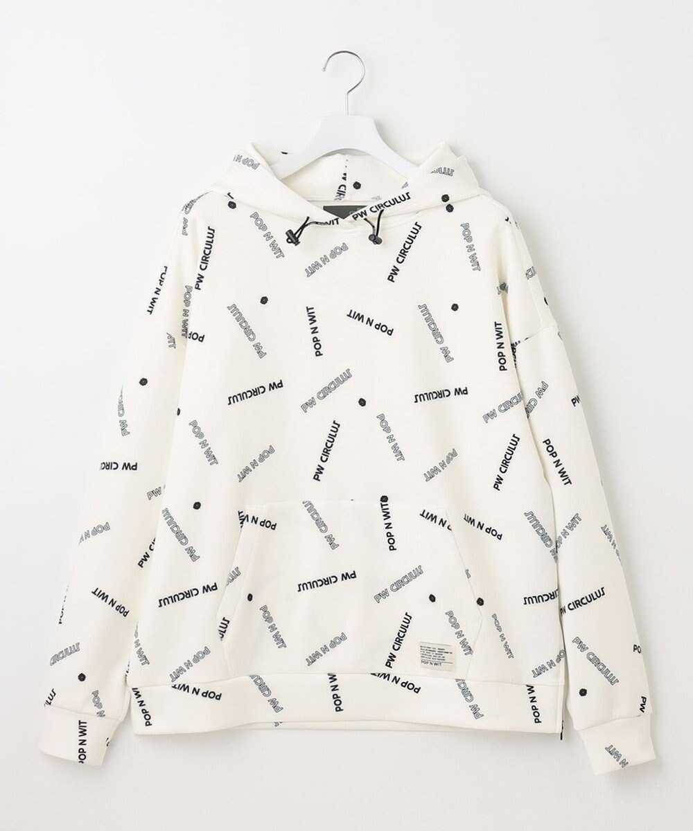 PW CIRCULUS 【 伸縮性あり 】【MEN】 LOGO  ネックウォーマー付フーディ 